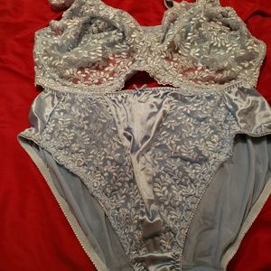 46DDD Baby Blue Lace Bra and Panty set